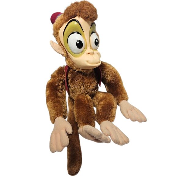 Disney Store Aladdin Abu Monkey Rubber Face Plush 18" Stuffed Animal Vintage Toy - Picture 1 of 11